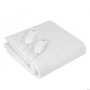 Surmatelas Chauffant 2 Places 150x160cm 3 Niveaux Temp&eacute;rature Lavable Double Mesko MS 7420 120W Blanc 32588