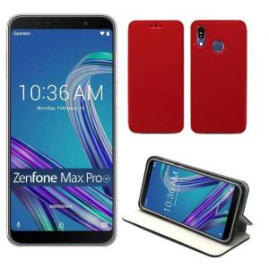 Etui coque - XEPTIO - ASUS ZenFone Max Pro M1 ZB601KL - Rouge - Ultra Slim - Cuir PU