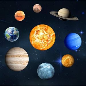 Autocollant Lumineux du Système SolaireAutocollants Décoratifs Brillent Dans la Chambre des Enfants3D Fluorescent Sticker 9