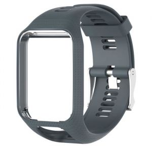 Bracelet de remplacement en silicone pour TomTom Runner 2 3 Spark Spark 3 GPS Golfer 2 Adventurer Gris