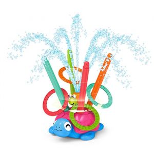 VATOS Tortue Arroseuse Jouet dEau 4-en-1 Enfants Id&eacute;al pour l&Eacute;t&eacute; Jeux Aquatiques Ext&eacute;rieurs Jardin & Pelouse 3-8 Ans Rose
