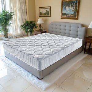 Matelas mathieu a Ressorts epaisseur 3 cm de face de contact latex 75 Kg-m3 Alese 140x200 cm Hauteur -- 20 cm - Accueil Moelleux -