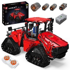 Mould King 18020 Technik tracteur à chenilles modèle télécommande tout terrain charrue camion bloc jouet cadeau pour les enfants