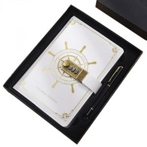 Carnet de Notes Carnet Secret fille Journal intime avec code PU Cuir Bloc-notes Pour Bureau avec coffret cadeau et stylo