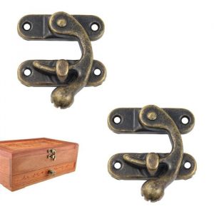 Loquet Crochet BronzeFermoir Boite en BoisLoquet Crochet Fermoirs &agrave; CoffreLoquets &agrave; Crochet de Verrouillage
