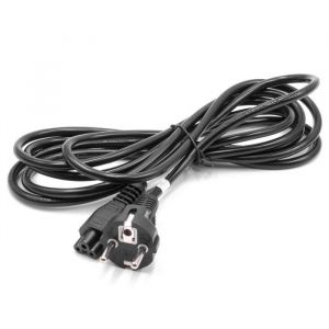 vhbw Câble connecteur euro type F pour appareils électriques comme PC moniteur imprimante robot - Prise C5 en trèfle Mickey Mouse