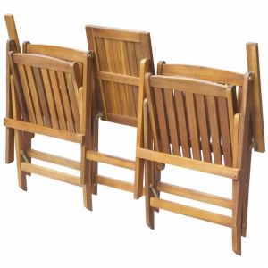 RemiseMobilier terrasse/ Banc de jardin - CHILL - pliant et table à thé 140cm bois dacacia solide JILIMAISON2025 5433437