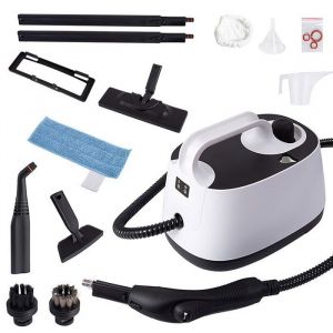Nettoyeur Vapeur avec Chaudi&egrave;re Haute Pression 4 Bars R&eacute;servoir 1.8 Litres avec Kit de Nettoyage de Sol Buses et Brosse Ronde
