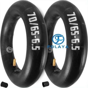 FOLAYA 2 Chambres à air 70/65-6.5 (10 Pouces) avec Valve Droite  pour Trottinette électrique Hoverboard Mini Scooter