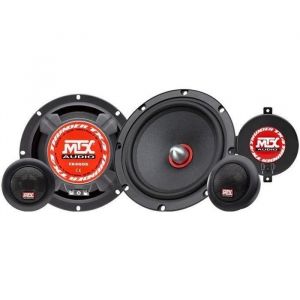 MTX TX465S Haut-parleurs voiture Kit 2 voies 165cm 80W RMS 4 Tweeteers néodyme 25mm Membranes pulpe célulose