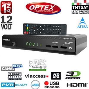 TERMINAL NUMERIQUE TNTSAT HD OPTEX ORS9989-HD - 12 Volts