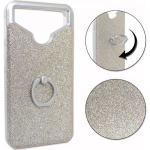 Coque - Konrow - Easy 55 - Silicone gel - Effet strass diamant - Bague selfie
