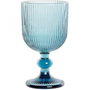 Ensemble de Verres - DKD Home Decor - Estándar - Bleu - Verre à pied - Compatible lave-vaisselle