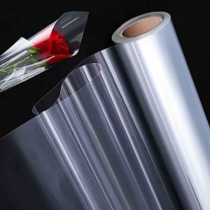 Rouleau de Cellophane Transparent Papier Cadeau Transparent Fleuriste Papier Transparent Emballage Cadeau Rouleau Papier