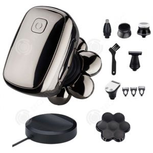 INN Rasoir Electrique 1200mah tondeuse &agrave; cheveux homme kit &eacute;tanche avec 7 t&ecirc;tes rotatives rasoir pour t&ecirc;te humide barbe t&ecirc;te chauve