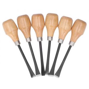 SALALIS Ensemble de ciseaux de sculpture sur bois Kit de ciseaux &agrave; bois pour Sculpture outils &agrave; main poign&eacute;e loisirs menuisier