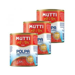 Mutti - Lot 3x Pulpe de tomates fine POLPA - Conserve 790g