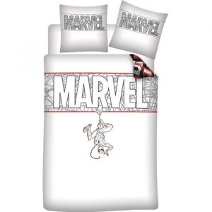 Parure de lit enfant coton bio Spiderman Marvel - MARQUE - Modèle - Noir - Naturelle - Enfant