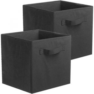 Lot de 2 bo&icirc;tes de rangement pliables en tissu et tiroir de rangement pour placard et jouets Bo&icirc;te de rangement multifonctionnell