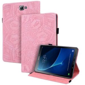Housse Coque Samsung Galaxy Tab A6 10.1 2016 (SM-T580- T585) &Eacute;tui de Protection Tablette Portefeuille Antichocs Cas -rose