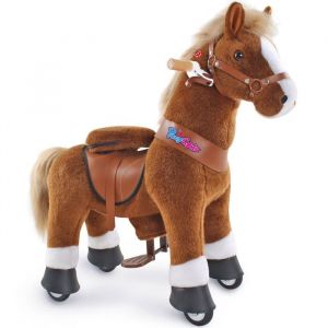 PonyCycle Mod&egrave;le Classique U Poney M&eacute;canique &agrave; Chevaucher pour Enfants de 3 &agrave; 4 Ans &ndash; Marron Ux324