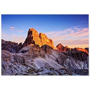 Tableau Panorama Croda dei Toni Dolomites de Montagne 70x50 cm - Imprim&eacute;e sur Toile - Tableau Nature Paysage