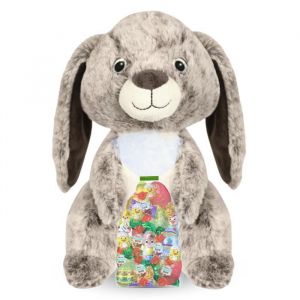 Assortiment de 30 petits chocolats de P&acirc;ques Kinder et Milka et sa peluche Lapin  Cadeau Original