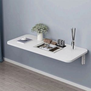 MIPAN.Table Murale Bois - Table Rabattable - Table de Salle À Manger de Cuisine Pliante Invisible - 60 x 30 - Blanc