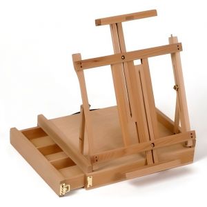 Boite chevalet de table lutrin - LEFRANC ET BOURGEOIS - BOTTICELLI - Bois de hêtre - Poignée en cuir - Ajustable