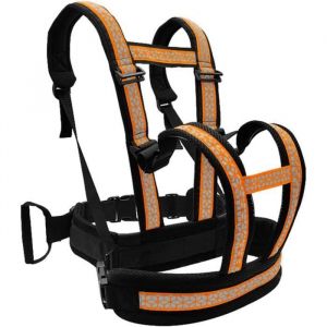 Harnais de moto pour enfants - Ceinture de s&eacute;curit&eacute; pour si&egrave;ge arri&egrave;re de moto - Ceinture de s&eacute;curit&eacute; pour enfants r&eacute;glable -orang