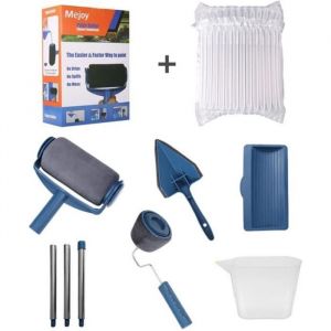 Kit doutils pour peinture - OUTAD - 8pcs Rouleau Peinture avec Reservoir - Bleu noir - plastique