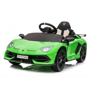Voiture Électrique Enfants 12V Lamborghini Aventador SVJ sous licence Verte