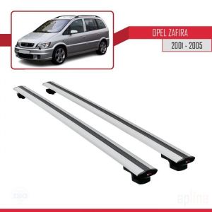 Barres de toit - Opel - Zafira A (T98) - Aluminium - Gris - 2 Barres BASIC