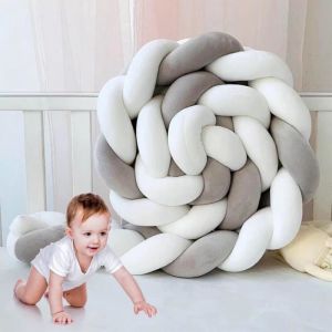 3 Brins Tresse de Lit Bebe Tour de Lit Bébé Tresse Tresse de Lit avec Velours Cristal et Coton PP Hautement Élastique(A 2 mètres)