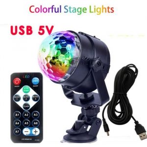 Lampe de Sc&egrave;ne Jeux de Lumi&egrave;re Soir&eacute;e Boule &agrave; Facette &agrave; T&eacute;l&eacute;commande LED InnooLight Disco Eclairage DJ spot Soir&eacute;e Contr&ocirc;le Sonore