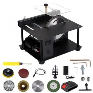 Scie Circulaire de Table Miniature Sans Fil - 23000 tr/min Coupe 35 mm Aliment&eacute;e par Batterie Makita pour Mod&eacute;lisme et DIY