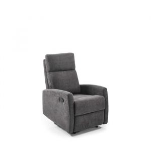 Fauteuil relax - GRIS - Manuel inclinable - Tissu microfibre - 1 place - Design contemporain