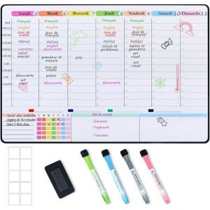 Planning Semaine Magnetique Emploi Du TempsTableau Semainier Organisateur Frigo Effa&ccedil;ableId&eacute;al Pour Planification Des T&acirc;che[J14]