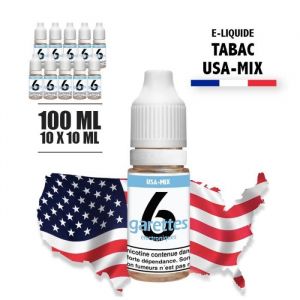 E-liquide 100ML saveur TABAC USA MIX avec 6MG de nicotine (e-liquide id : PROD1308) - (10x10ML)