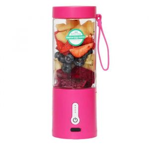 Mixeur Portable Mixeur électrique USB Mini Mélangeur Portable pour Shakes et Smoothies jus 530 ml Idéales pour Mélanger Rose