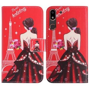 YLYH Fille Support à Rabat Coque Étui Couverture Housse Pour Doro 8062 5.7 inch Gel Case Portefeuille Cover Cuir