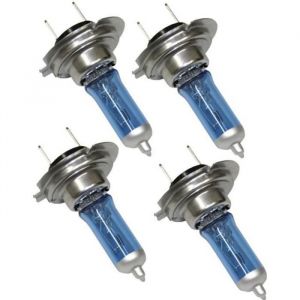 Lot de 4 Ampoules H7 12V 55W &agrave; effet X&eacute;non 5500K