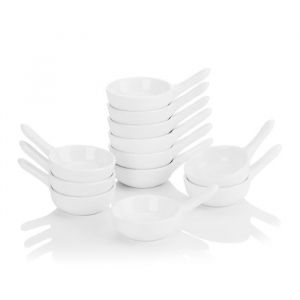 Malacasa Série Ramekin 12pcs Bol à Sauce Ramequin Moule à Soufflé Crème Brulée Muffin Porcelaine 3.75/9.5*6*3.8cm Petit!