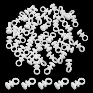 PLCatis 100 Pi&egrave;ces Glisseurs pour Rail &agrave; Rideaux Crochets &agrave; Rideaux en Plastique Blanc Crochet de Tringle &agrave; Rideau Coulissant Id275