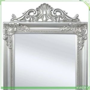 VGEBY Miroir sur pied Style baroque 160x40 cm Argenté - 7894202784461