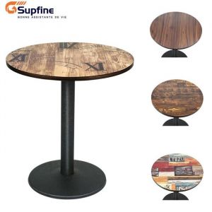 SUPFINE Table &agrave; Manger Ronde Moderne de Style Scandinave Petite Table Minimaliste pour la Cuisine La Salle &agrave; Manger et Le Salon