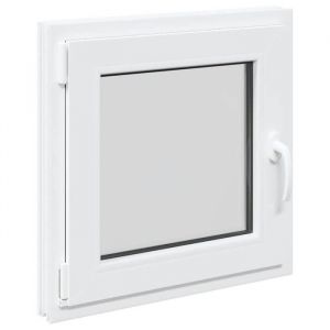 Fen&ecirc;tre de sous-sol oscillo-battante - WIENS - 50x50 cm - Blanc - PVC et verre - Double vitrage thermique