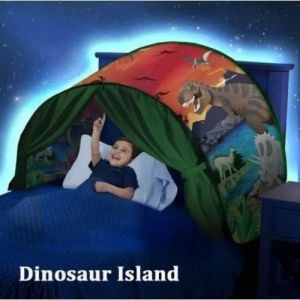Tente de Rêve Tente de Lit Parc de Dinosaures Pliable Jouer Tentes Intérieure Fille Garçon Fantasy House Cadeaux de Noël Fête Soirée