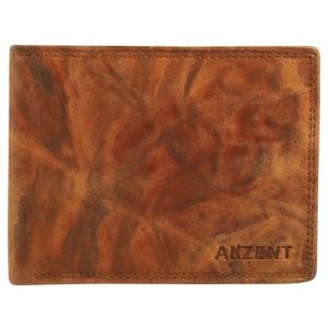 Portefeuille Akzent en cuir marron format horizontal &eacute;l&eacute;gant