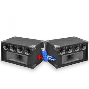 Pack 2 Syst&egrave;mes de haut-parleurs tweeter 5 voies SoundLAB - 400 W+Cl&eacute; USB 32G